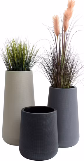 Tall Rattan Plastic Flower Pot (KD9975