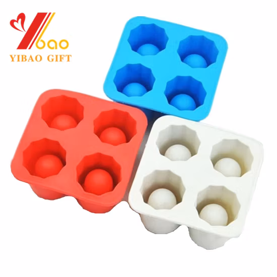 FDA Certificate Food Grade Material Silicone Ice Mold, 20PCS Silicone Ball Shape Ice Cube Tray