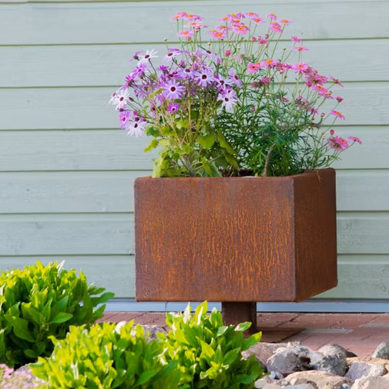 Factory Customize Outdoor Indoor Planter Pots Corten Steel Flower Pots